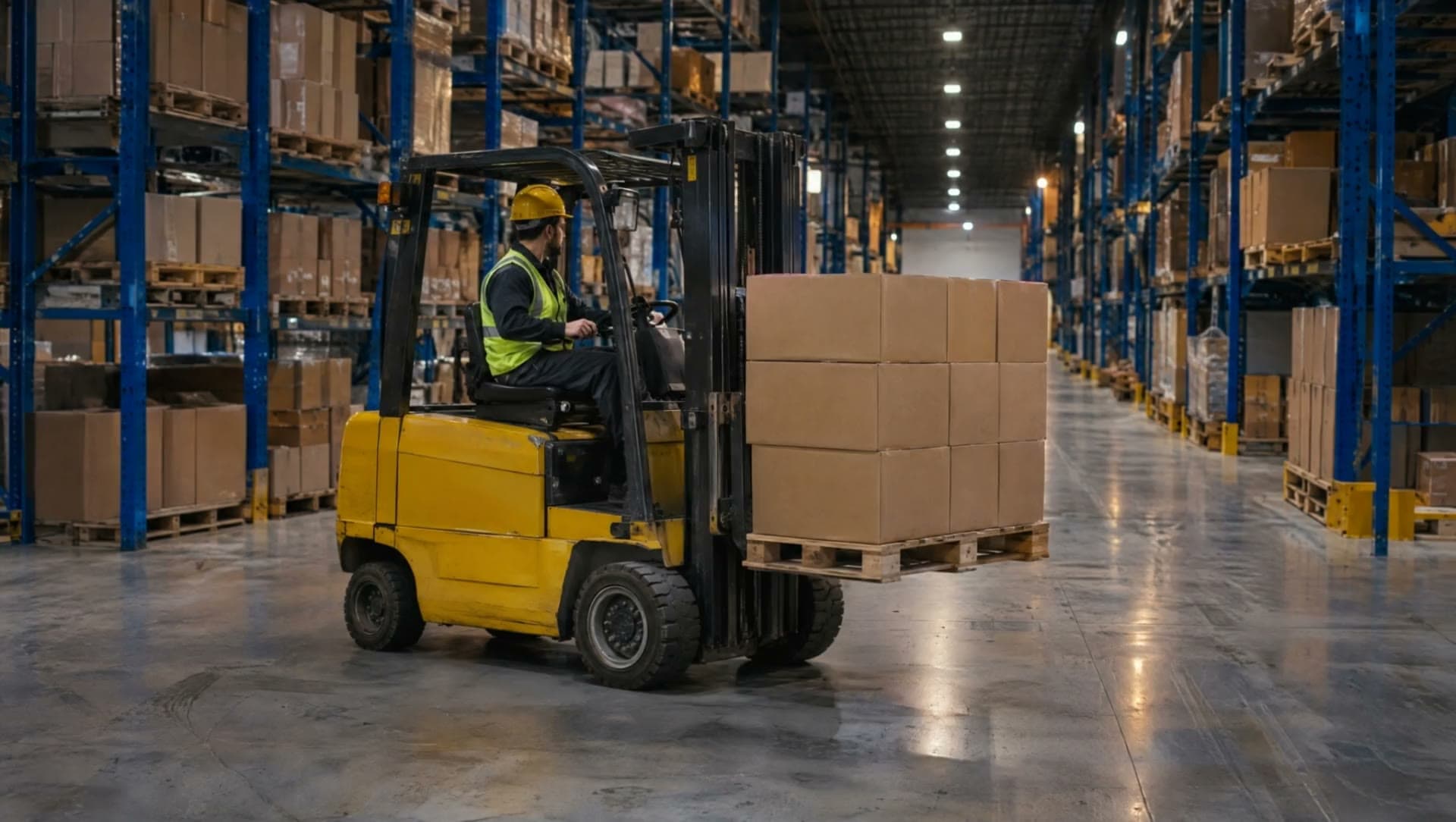 Cargo prepared in a warehouse